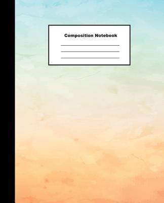 Composition Notebook: Perfect Grunge Water Colour Background Wide Ruled Paper Jotting Cover Image