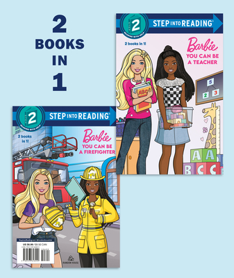 You Can Be a Teacher/You Can Be a Firefighter (Barbie) (Step into Reading) By Bria Lymon (Adapted by), Fernando Guell (Illustrator), Ferran Rodriquez (Illustrator), David Güell (Illustrator), Jiyoung An (Illustrator) Cover Image