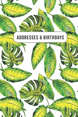 Addresses & Birthdays: Watercolor Tropical Leaves Cover Image