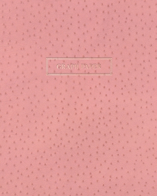 Graph Paper: Executive Style Composition Notebook - Pink Ostrich Skin Leather Style, Softcover - 8 x 10 - 100 pages (Office Essenti By Birchwood Press Cover Image