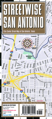 Streetwise San Antonio Map - Laminated City Center Map of San Antonio, Texas (Michelin Streetwise Maps)