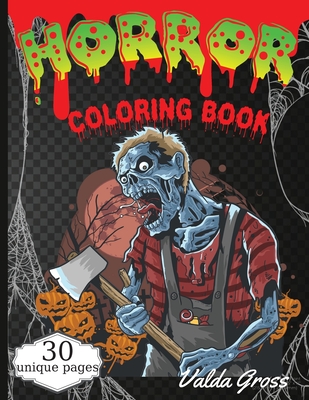 Horror Malbuch für Erwachsene Graustufen Zombie Halloween MalbuchA482 S. 