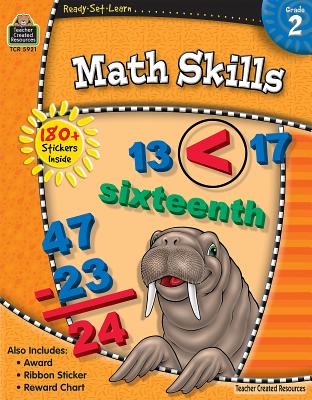 Ready-Set-Learn: Math Skills Grd 2 [With 180+ Stickers] By Teacher Created Resources Cover Image