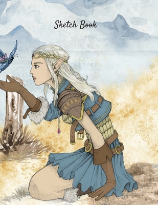Sketch Book: Fantasy Elf Girl Themed Personalized Artist