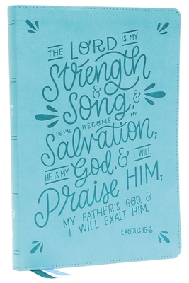 Nkjv, Thinline Bible, Verse Art Cover Collection, Leathersoft, Teal, Red Letter, Comfort Print: Holy Bible, New King James Version Cover Image