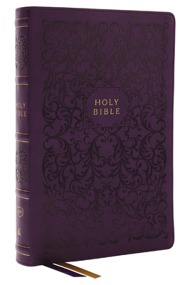 KJV Holy Bible, Center-Column Reference Bible, Leathersoft, Purple, 73,000+ Cross References, Red Letter, Thumb Indexed, Comfort Print: King James Ver By Thomas Nelson Cover Image