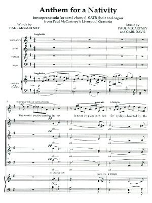Anthem for a Nativity (from the Liverpool Oratorio): Satb Acc., Choral Octavo (Faber Edition) By Paul McCartney (Composer), Carl Davis (Composer) Cover Image