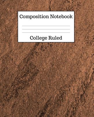 Composition Notebook College Ruled: 100 Pages - 7.5 x 9.25 Inches - Paperback - Brown Design Cover Image