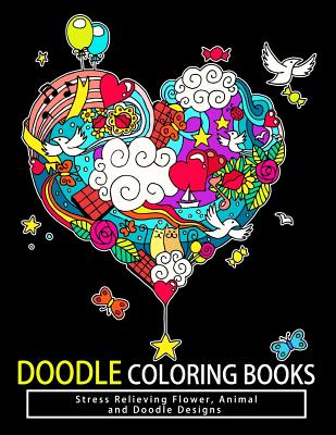 Doodle Coloring Books: Adult Coloring Books: Relax on an Intergalactic Journey through the Universe and Cute Monster Cover Image