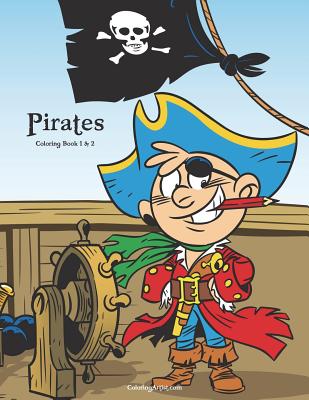 Pirates Coloring Book 1 & 2 Cover Image