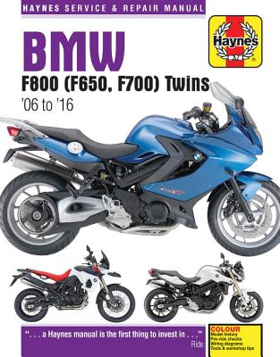 BMW F800 (F650, F700) Twins: '06 to '16 (Haynes Service & Repair Manual) Cover Image