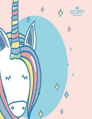 Notebook: Unicorn on pink cover and Dot Graph Line Sketch pages, Extra large (8.5 x 11) inches, 110 pages, White paper, Sketch, Cover Image