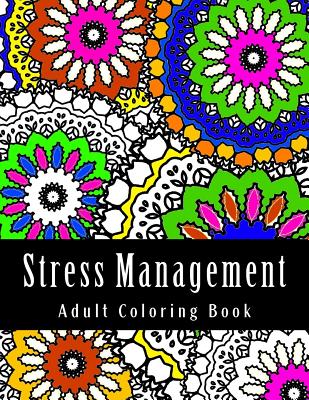 Stress Management Adult Coloring Book Cover Image