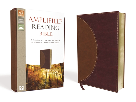 Amplified Reading Bible, Imitation Leather, Brown: A Paragraph-Style Amplified Bible for a Smoother Reading Experience Cover Image