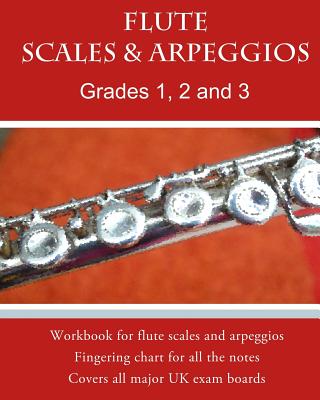 Flute Scales and Arpeggios Grades 1 - 3: Scales and arpeggios made REALLY easy: big print and NO key-signatures! Cover Image