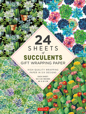 Succulents Gift Wrapping Paper - 24 Sheets: 18 X 24 (45 X 61 CM) Wrapping Paper By Tuttle Studio (Editor) Cover Image