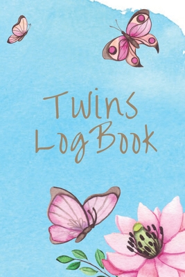 Twins Log Book: Logbook for newborn twin babies - Daily Childcare Journal Health Record Keeper, Breastfeeding, sleep times Cover Image