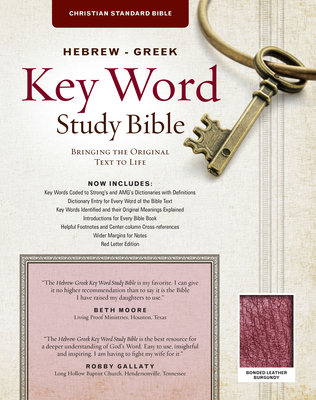 The Hebrew-Greek Key Word Study Bible: CSB Edition, Burgundy Bonded (Key Word Study Bibles) By Spiros Zodhiates (Editor) Cover Image