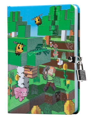 Minecraft: Mobs Glow-in-the-Dark Lock & Key Diary (Gaming) By Insights Cover Image