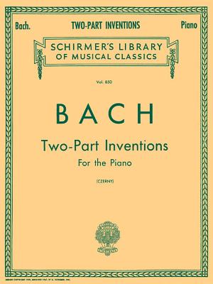 15 Two-Part Inventions: 15 Two-Part Inventions (Czerny) Schirmer Library of Classics Volu Cover Image
