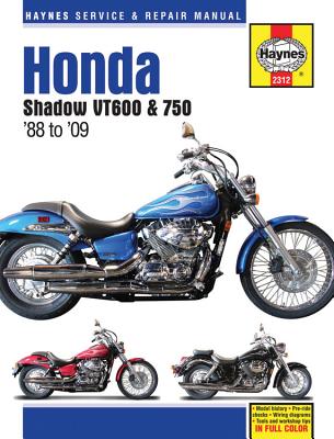 Honda Shadow VT600 & 750 '88 to '14 (Haynes Service & Repair Manual) Cover Image