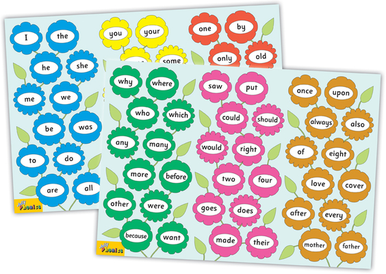 jolly phonics tricky word posters in print letters other left bank books