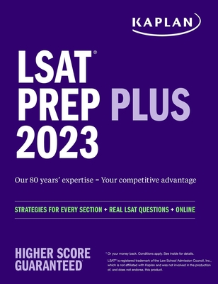 LSAT Prep Plus 2023:  Strategies for Every Section + Real LSAT Questions + Online (Kaplan Test Prep) Cover Image