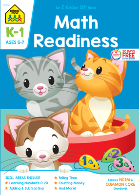 School Zone Math Readiness Grades K-1 Workbook Cover Image