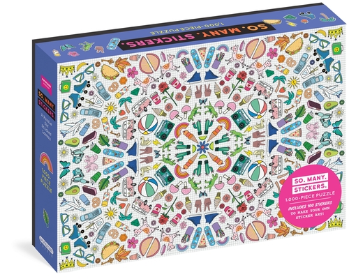 So. Many. Stickers. 1,000-Piece Puzzle: A Puzzle for Sticker Lovers: Includes 100 Stickers to Make Your Own Sticker Art (Workman Puzzles) Cover Image