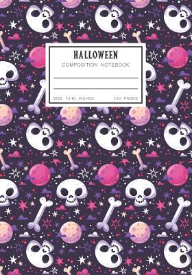 Halloween Composition Notebook: College Ruled Study Skill School Supplies for Student By Jasmine Books Cover Image
