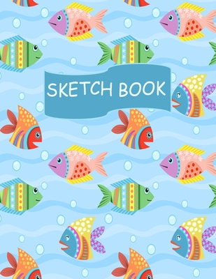 Sketch Book: Colorful Fish Background Cover Image