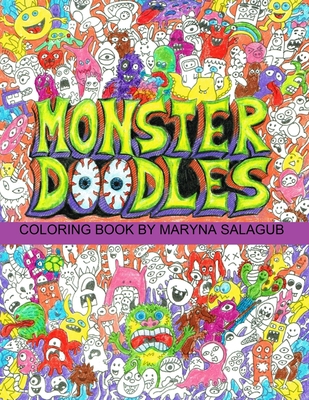 Doodle monsters coloring book Paperback Cover Image