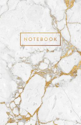 Notebook: Marble and Gold Sparkle 5.5 X 8.5 - A5 Size Cover Image