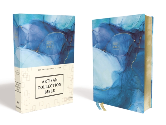 Niv, Artisan Collection Bible, Cloth Over Board, Blue, Art Gilded Edges, Red Letter Edition, Comfort Print By Zondervan Cover Image