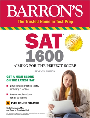 SAT 1600 with Online Test: Aiming for the Perfect Score (Barron's Test Prep) Cover Image