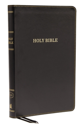 KJV, Thinline Bible, Standard Print, Imitation Leather, Black, Red Letter Edition Cover Image