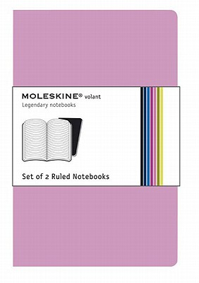 Moleskine Volant Notebook (Set of 2 ), Extra Large, Ruled, Pink Magenta, Magenta, Soft Cover (7.5 x 10) (Volant Notebooks) Cover Image