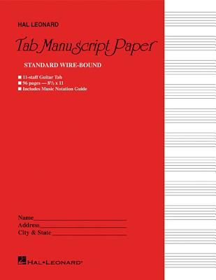 Guitar Tablature Manuscript Paper - Wire-Bound: Manuscript Paper Cover Image