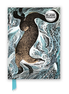 Angela Harding: Fishing Otter (Foiled Blank Journal) (Flame Tree Blank Notebooks)