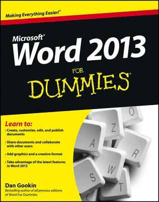 Word 2013 for Dummies Cover