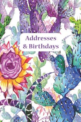 Addresses & Birthdays: Watercolor Pastel Cacti Cover Image