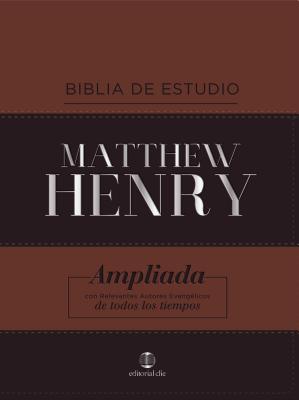 Rvr Biblia de Estudio Matthew Henry, Leathersoft, Clásica Cover Image