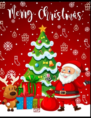 Fun and Cute Xmas Holiday Santa Claus Coloring Book with Relaxing