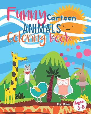 Funny Cartoon Coloring Book for Kids Ages 3-8: Jungle Woodland Preschoolers  Bear Elephant Horse, Lion, Dog, Giraffe Cow Turtle, Chicken, Monkey, Fish,  (Paperback) | Hooked