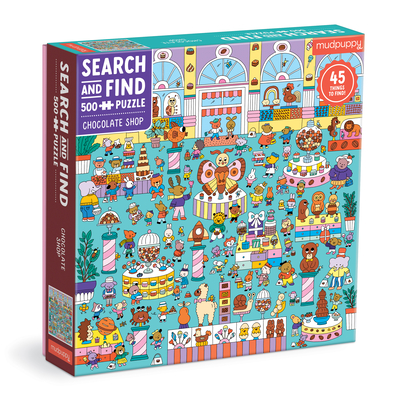 Chocolate Shop 500 Piece Search and Find Family Puzzle By Galison Mudpuppy (Created by) Cover Image