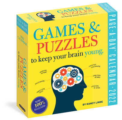 Games and Puzzles to Keep Your Brain Young Page-A-Day Calendar for 2022: A Year of Word Puzzles, Trivia Challenges, and Logic Conundrums Cover Image