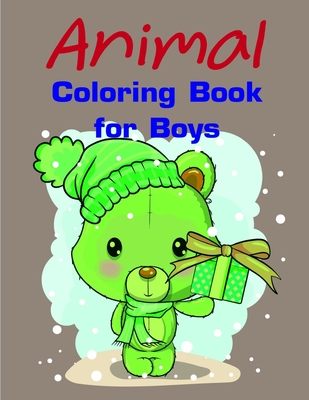Animal Coloring Book for Boys: Christmas gifts with pictures of cute animals Cover Image