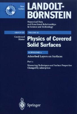 Measuring Techniques and Surface Properties Changed by Adsorption By K. Hermann, H. Ibach, K. Jacobi Cover Image