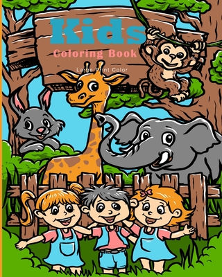 Download Large Print Color Kids Coloring Book Jungle Animals And Great Gift For Boys Girls Ages 4 8 Paperback The Reading Bug