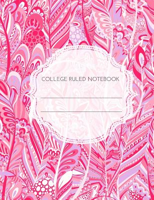 College Ruled Notebook: Pink Paisley 120 Pages 8.5 X 11 By Kate Kanamori Cover Image